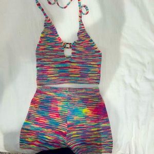 Crotchet Halter Top Short Set